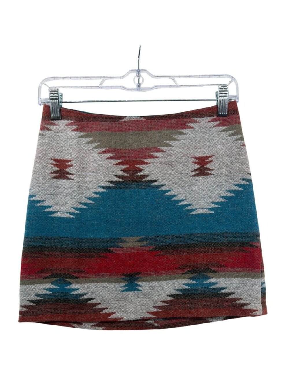 American Eagle Outfitters Mini Skirt Sz 00 Aztec Southwestern Lined Wool Blend